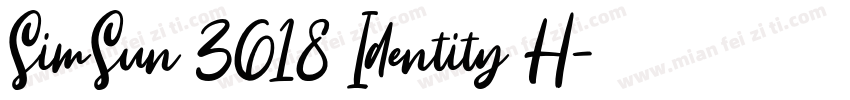 SimSun 3618 Identity H字体转换